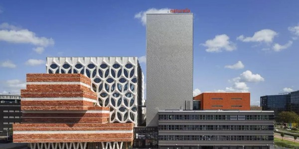 兩種不同的混凝土特殊用法，賦予了這座生物博物館的雙面孔