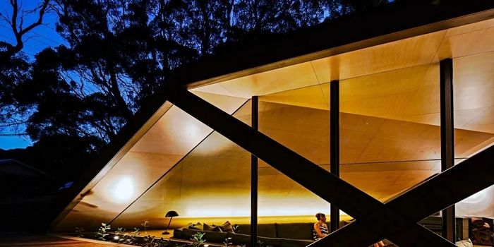 幾何風的林間木屋