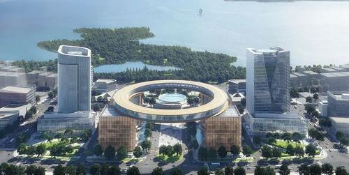 里程碑時刻！上海臨港地標(biāo)“榮耀之環(huán)”起吊合龍